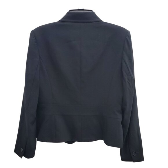 Talbots Vintage Black Italian Wool Button Front‎ Career Blazer Japan Made 6 - Picture 7 of 7